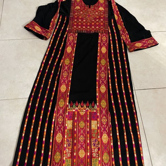 Kaftan Abaya Palestinian Dress Thobe L - Picture 3 of 7